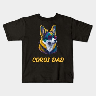 corgi dad Kids T-Shirt